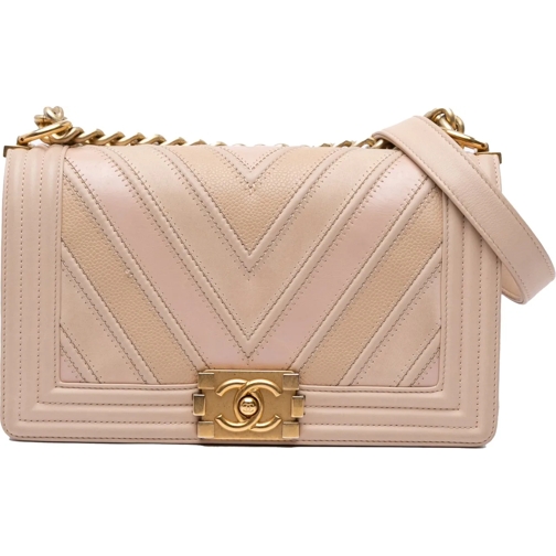 Chanel Sac à bandoulière 2016-2017 Medium Chevron Mixed Leathers Boy Flap braun