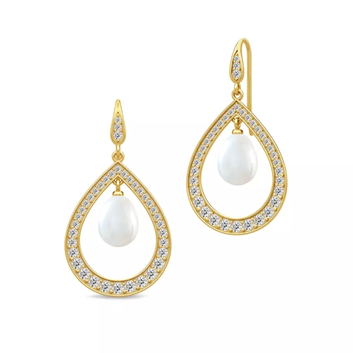 Julie Sandlau Ocean Droplet Earrings Gold/White Ohrhänger