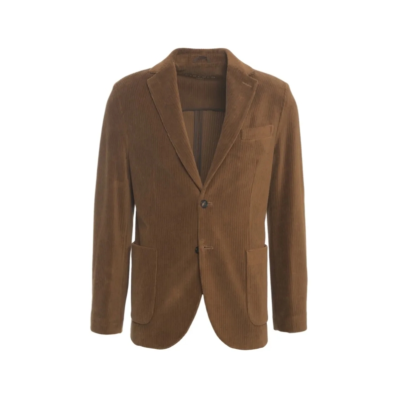 CIRCOLO 1901 Blazer Textured Brown Corduroy Blazer With Single-Button  Brown