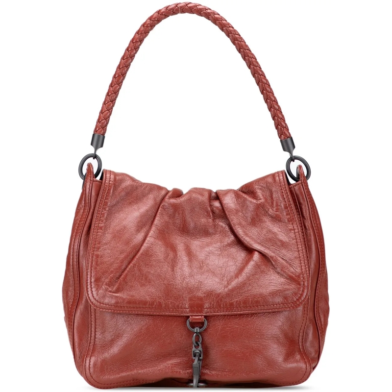 Bottega Veneta Fourre-tout Intrecciato Trimmed Nappa Top Handle Bag rot