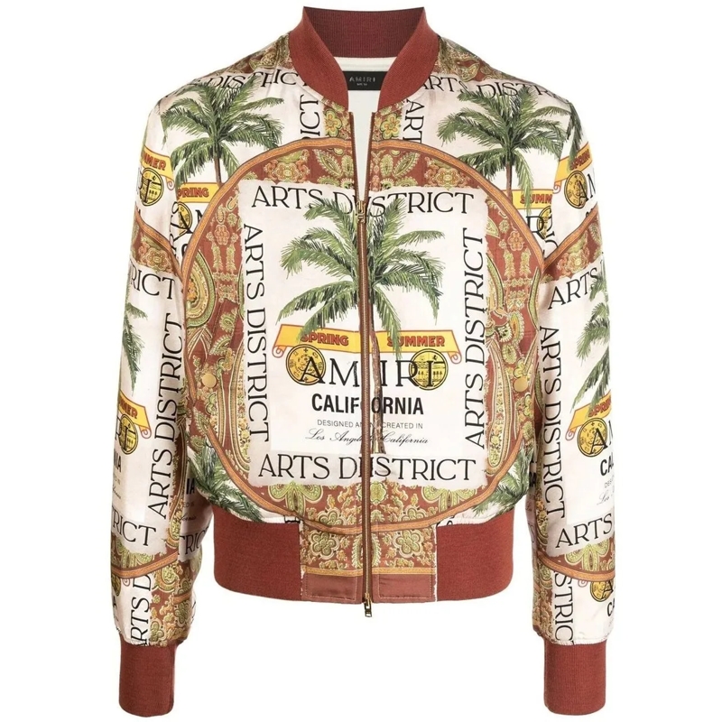 Amiri  Printed Silk Jacket Multicolor