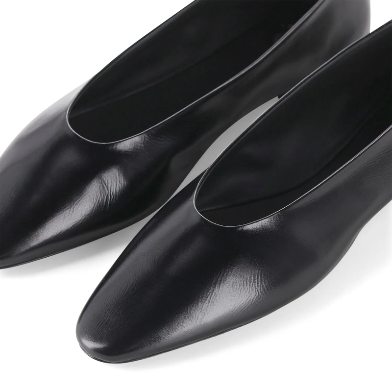 Saint Laurent Schnürschuhe Ballerinas aus Glattleder schwarz(Image 3)