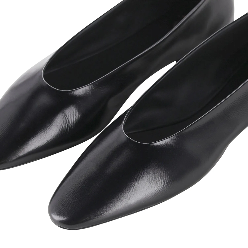Saint Laurent Schnürschuhe Ballerinas aus Glattleder schwarz(Image 3)