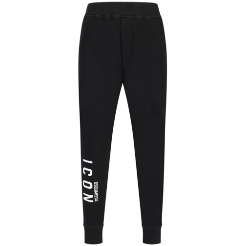 Dsquared2 Jogginghosen Black Cotton Jersey Trousers Black