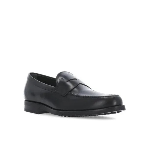 Tod's Smooth Leather Loafers Black Mocassin