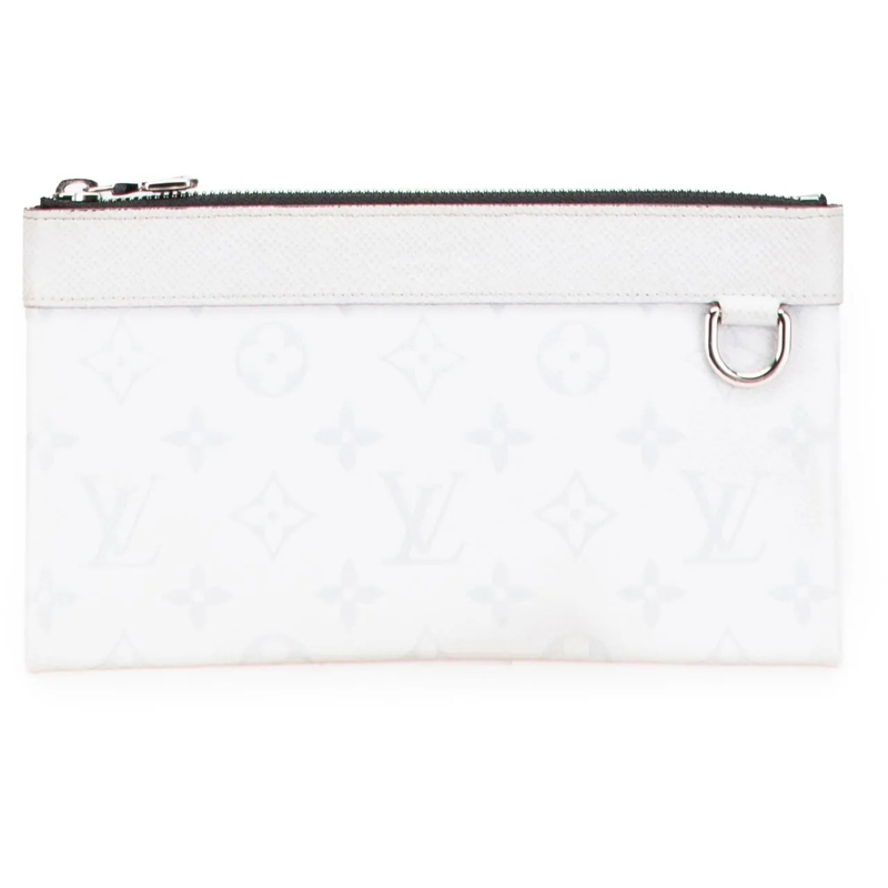Louis Vuitton Pochette Monogram Taigarama Pochette Discovery PM weiß