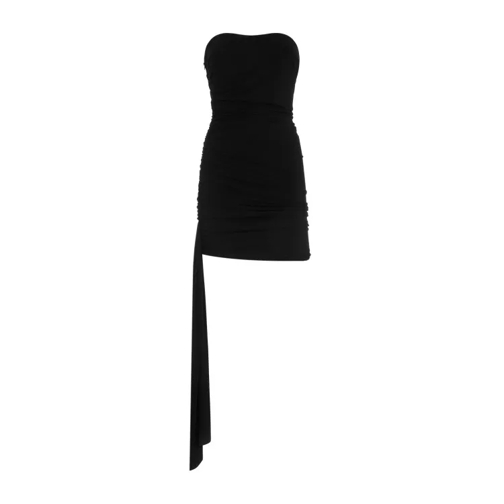 Magda Butrym Black Viscose Mini Dress Black 