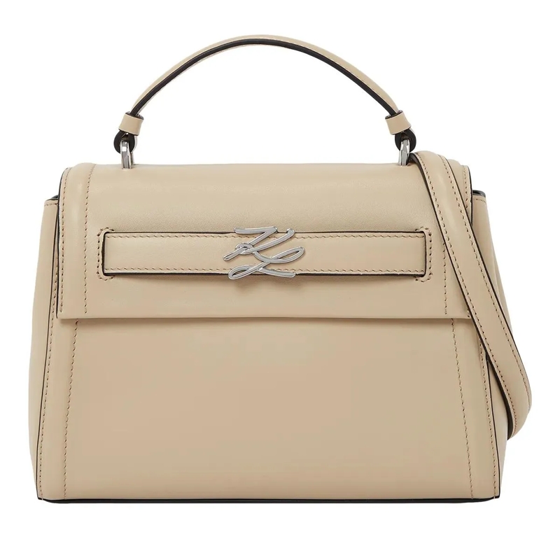 Karl Lagerfeld Tote K/Autograph kleine Handtasche mit oberem Tragegrif braun