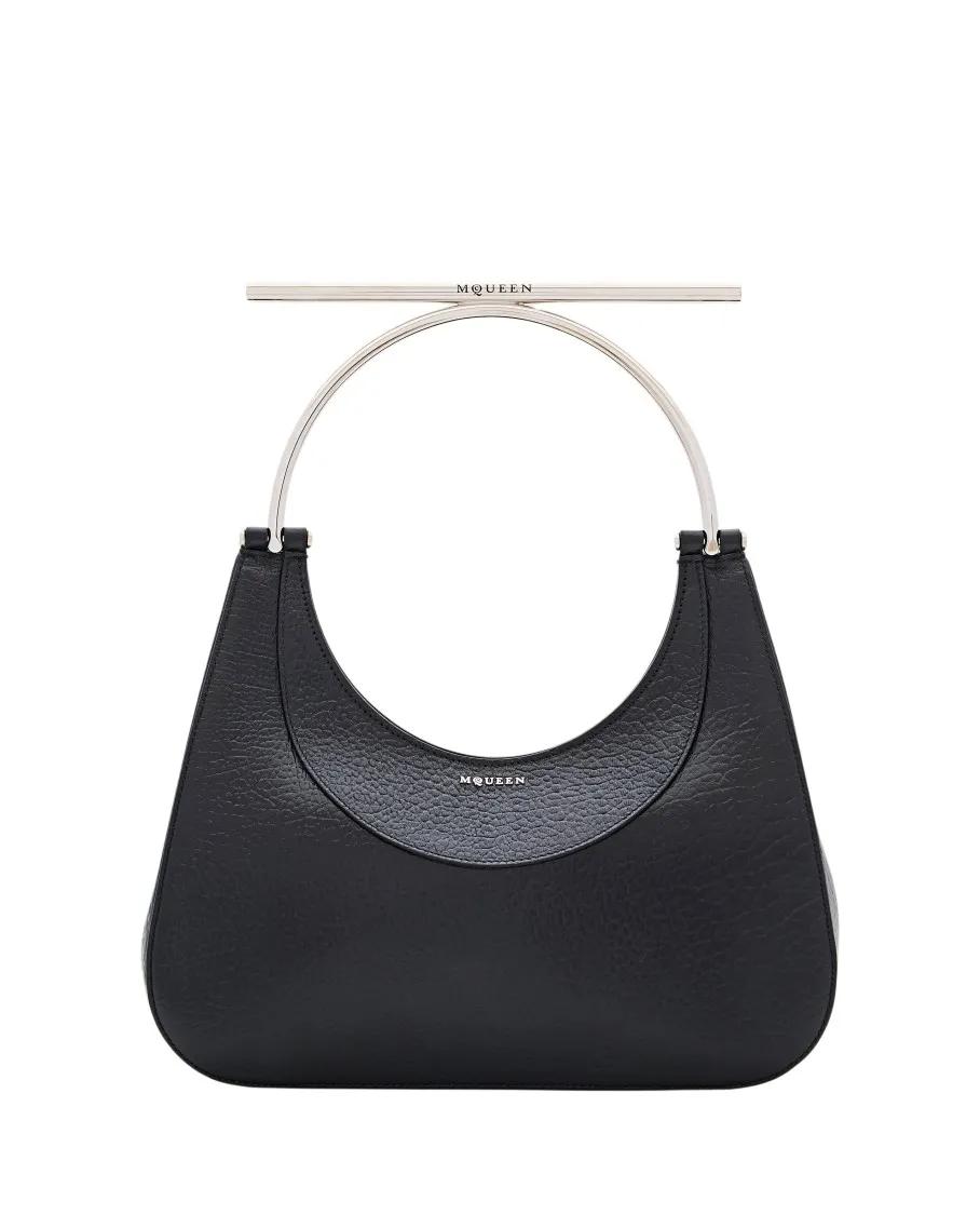 Alexander McQueen Shopper - Cross-Bar Leather Shoulder Bag - Gr. unisize - in Schwarz - für Damen