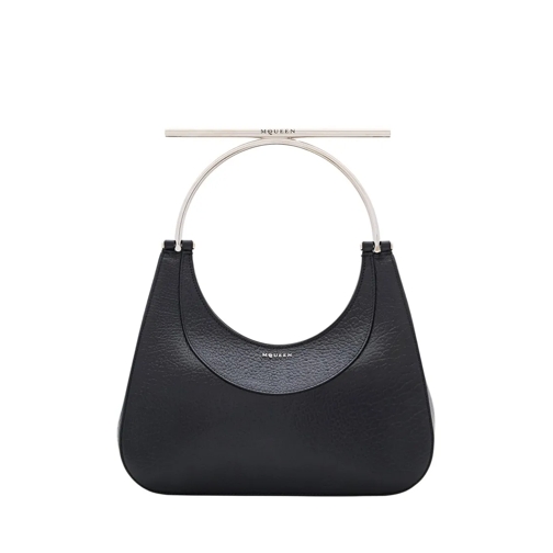 Alexander McQueen Sac à bandoulière Cross-Bar Leather Shoulder Bag Black