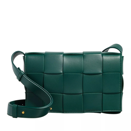 Bottega Veneta Handbag Leather Emerald Green-Gold Crossbodytas