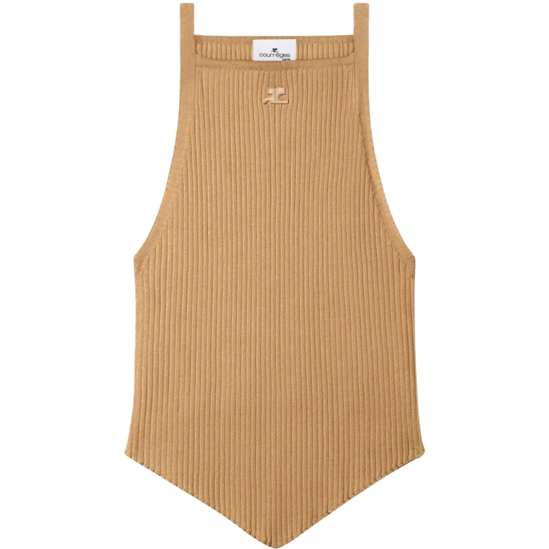 Courrèges T-Shirt Top Toffee braun