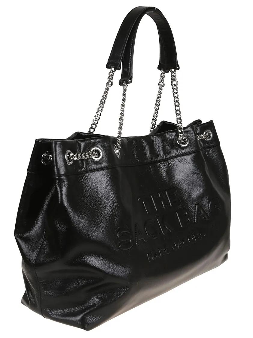 Marc Jacobs Hobo bags Large Chain Sack In Fine Full-Grain Leather in zwart
