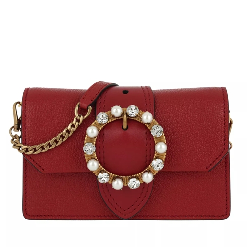 Miu Miu Bejeweled Buckle Belt Bag Fuoco Crossbody Bag
