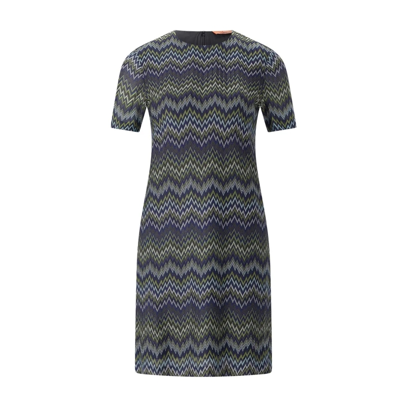 Missoni Mini-jurk Minikleid mit Zickzack-Design blau