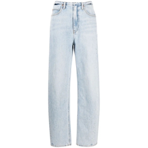 Alexander Wang Cut-Out Cotton Straight Jeans Blue Jeans