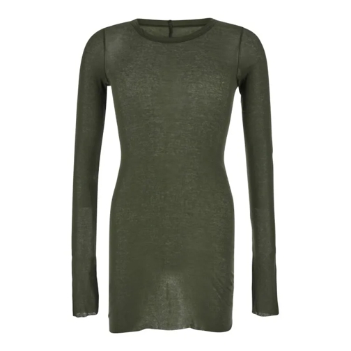 Rick Owens Green Long Sleeve Top In Semi Sheer Green 