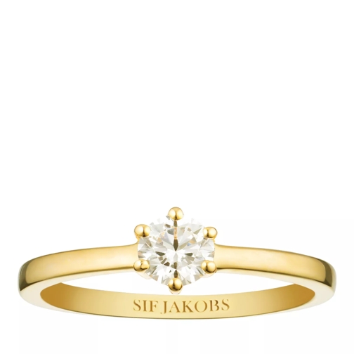Sif Jakobs Jewellery Ellera Uno Pianura Grande Ring Gold Solitaire Ring