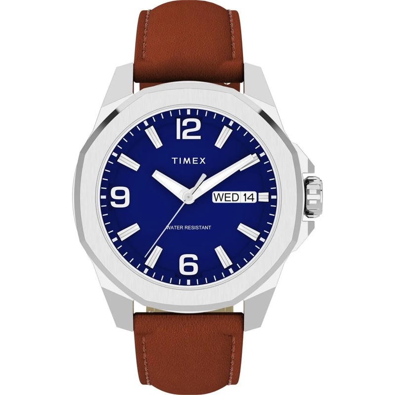 Timex Quarzuhr Quarz Analog Uhr Essex Ave 46 braun