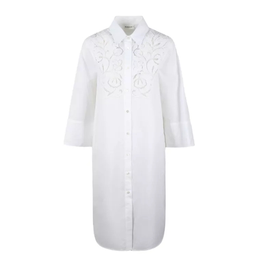 P.A.R.O.S.H. Canyox Lace Embroidery Shirt Dress White 