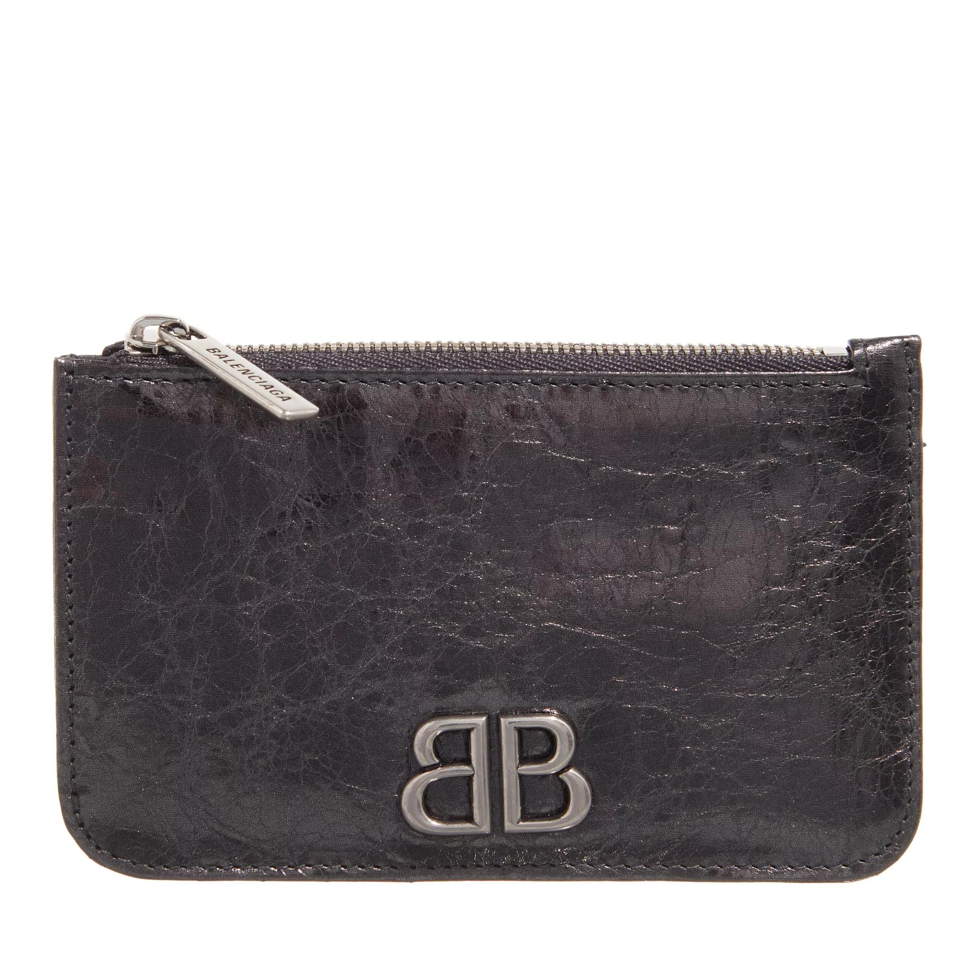 Balenciaga Portemonnaie - Monaco Card Holder - Gr. unisize - in Gunmetal - für Damen