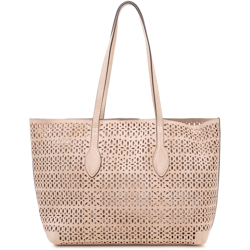 Gianni Chiarini Shopper Borsa Tote Traforata con Doppi Manici beige