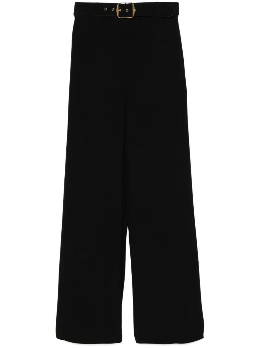 Thumbnail - Zimmermann - Belted Wide Leg Trousers - Größe 2 - schwarz