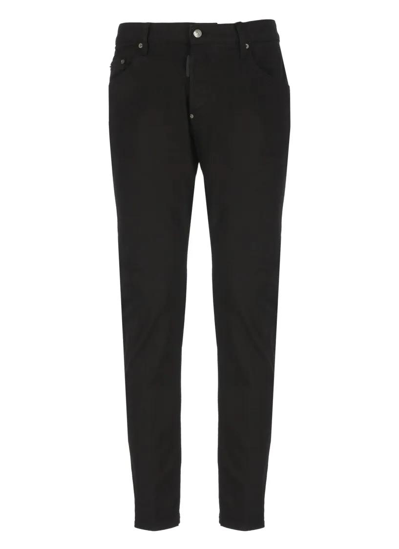 Thumbnail - Dsquared2 - Black Fitted Denim Skater Jeans - Größe 52 - schwarz