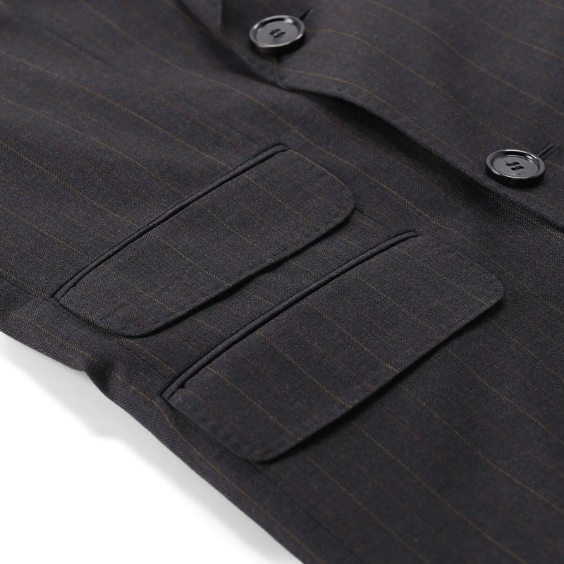 AMI Paris Blazer Zweireihiger Blazer aus Wolle grau(Image 4)