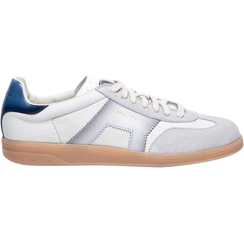 Santoni Schnürschuhe Heren DBS Olympic Sneaker Wit/Grijs Weiß(Image 2)