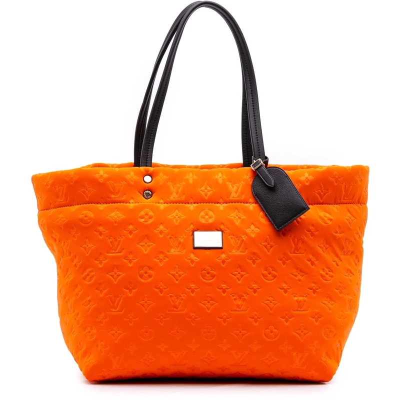 Louis Vuitton Shopper Monogram Embossed Neoprene Scuba MM orange