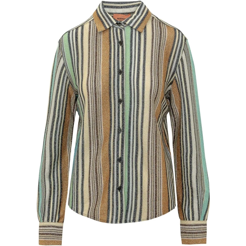 Missoni Chemisier Camicia a Righe mehrfarbig