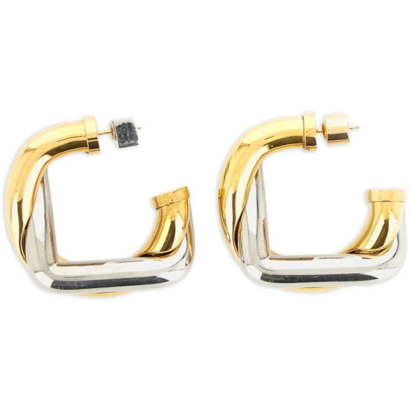 Jacquemus Creolen Bijoux Goldsilver silber