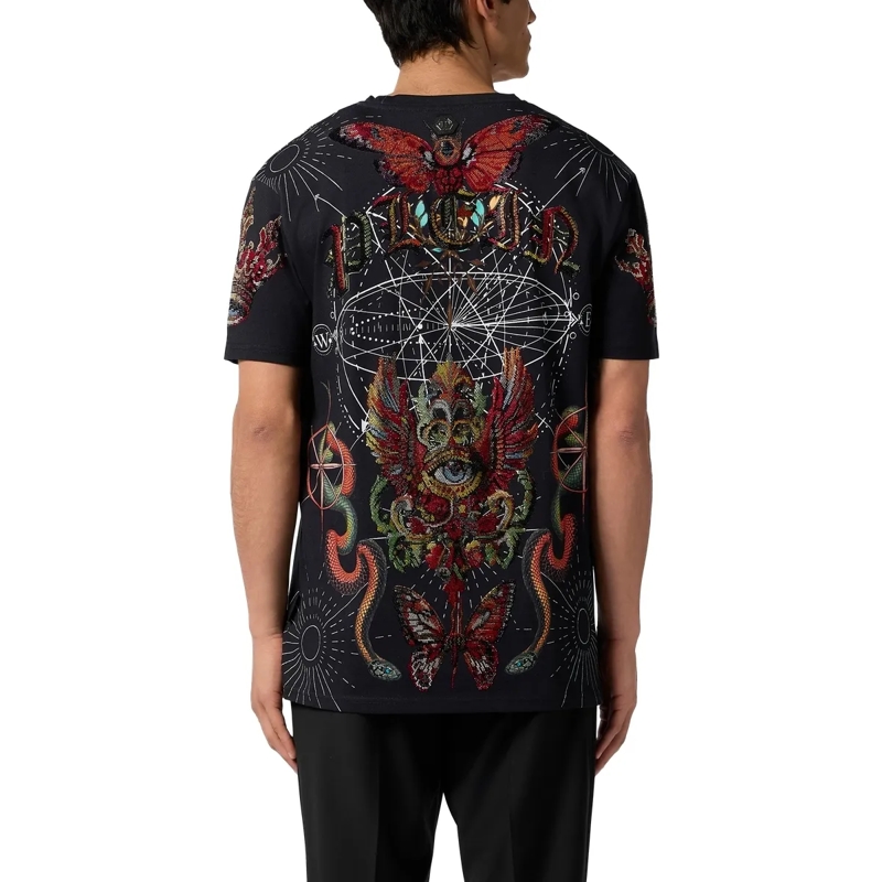 Philipp Plein T-Shirt Round Neck T-Shirt Tattoo Stones schwarz(Image 2)
