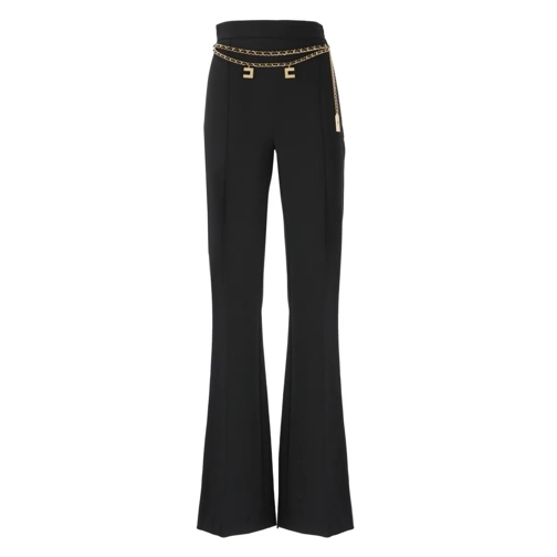 Elisabetta Franchi Black Flared Pants Black 