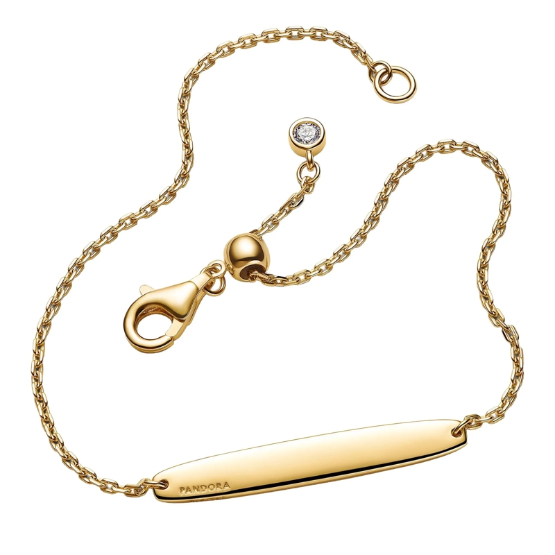 Pandora Armband Gravierbares Stab Kettenarmband Gold(Image 2)