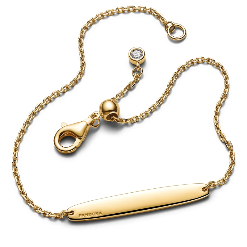 Pandora Armband Gravierbares Stab Kettenarmband Gold(Image 2)