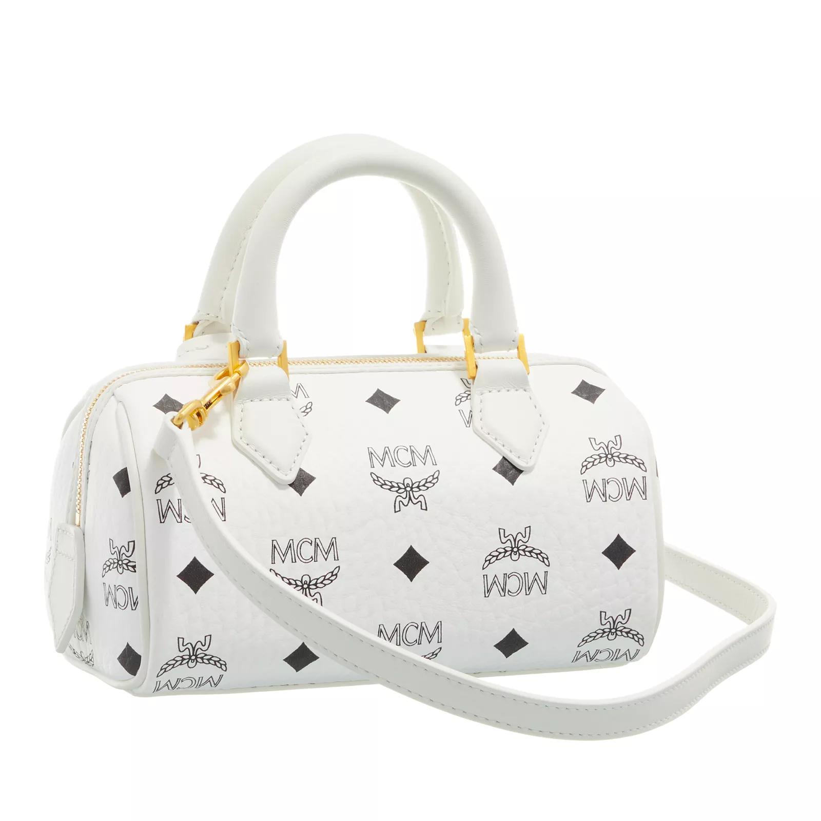 MCM Ella Vi Boston Mini White Minitasche