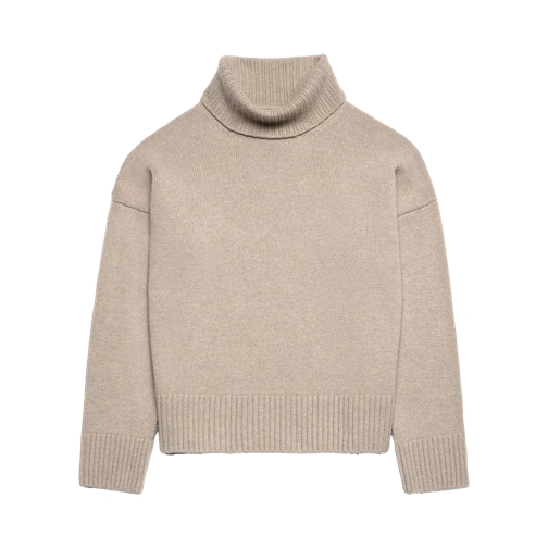 AMI Paris Ami Woll-Kaschmir Rollkragenpullover TAUPE TAUPE 