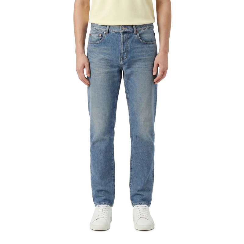 Saint Laurent Jeans Regular-Fit Jeans aus Baumwolle blau(Image 2)