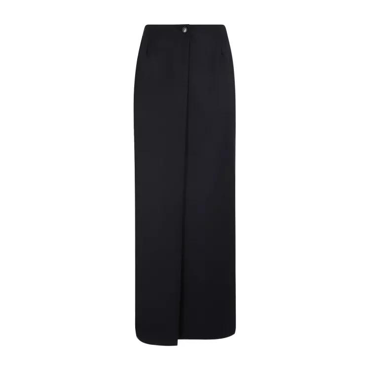 Givenchy - Black Wool Low Waist Skirt - Größe 34 - black