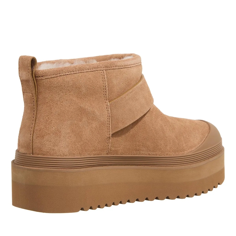 Tory Burch Enkele laarsjes Mellow Shearling Platform Boot Light Chestnut / Gold(Image 3)