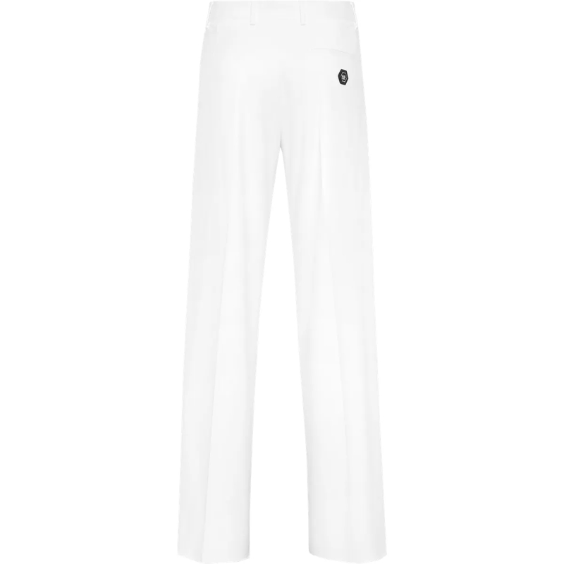 Philipp Plein Hose Hose Mit Weitem Bein weiss(Image 2)