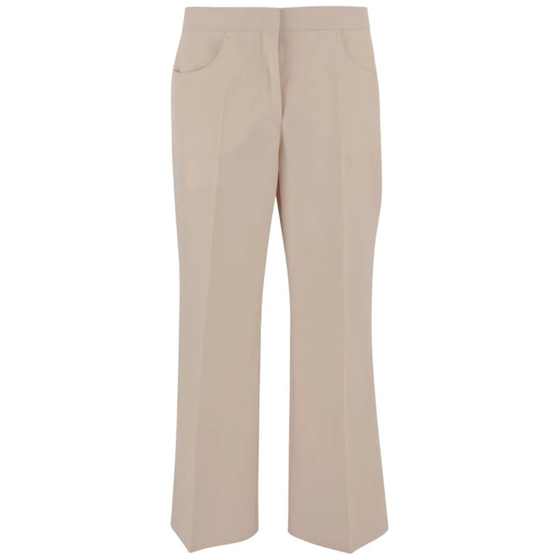 Jil Sander  Tailored Beige Wool Trousers With Pressed Creases Neutrals