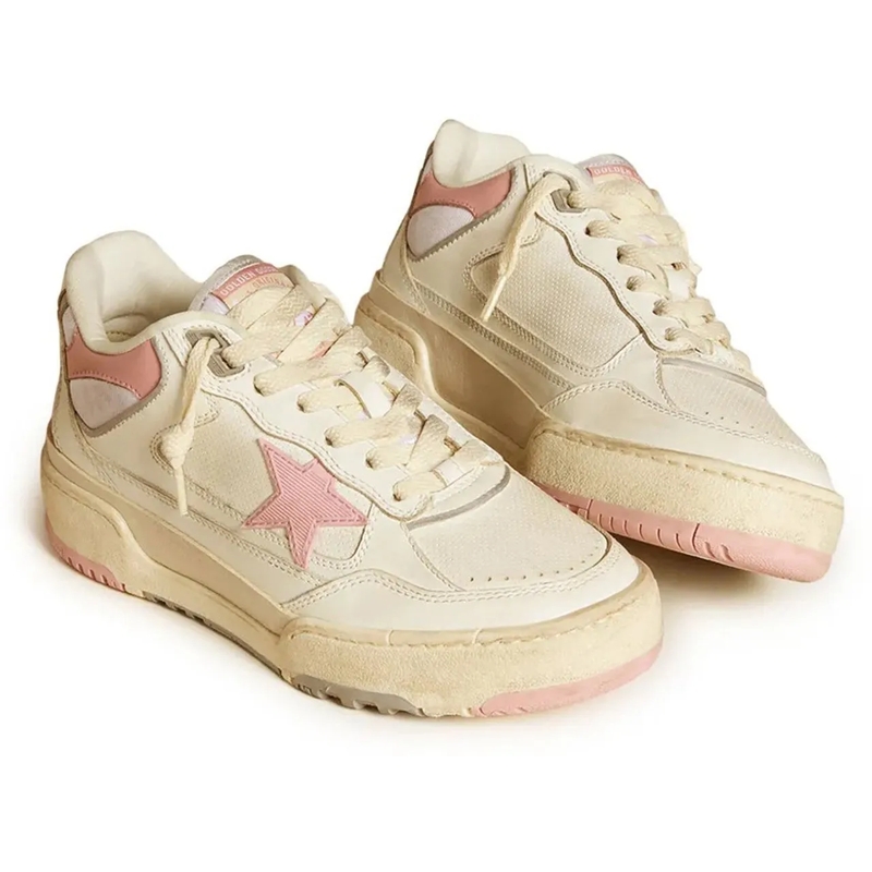 Golden Goose Low-Top-Sneaker baskets forty2 en cuir beige(Image 5)