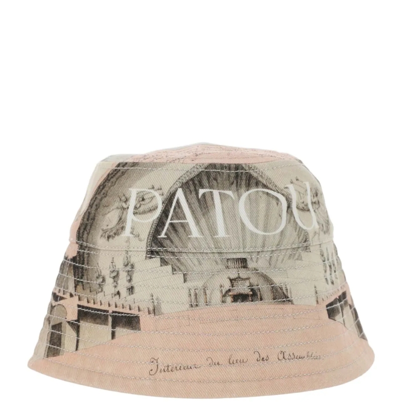 Patou Hut Bucket Hat With Logo Neutrals
