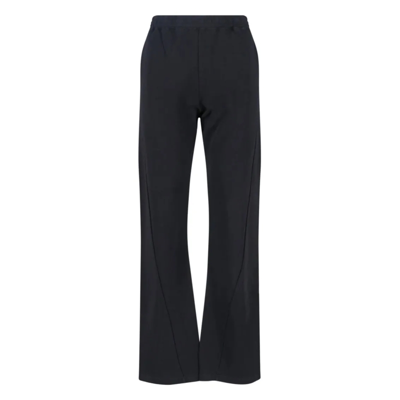 MM6 Maison Margiela Anzugshose Medium-Waist Black Cotton Sport Pants With Contras Black