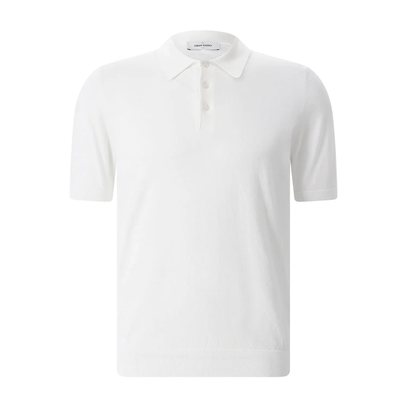 Gran Sasso Polohemd Poloshirt aus Baumwolle blau