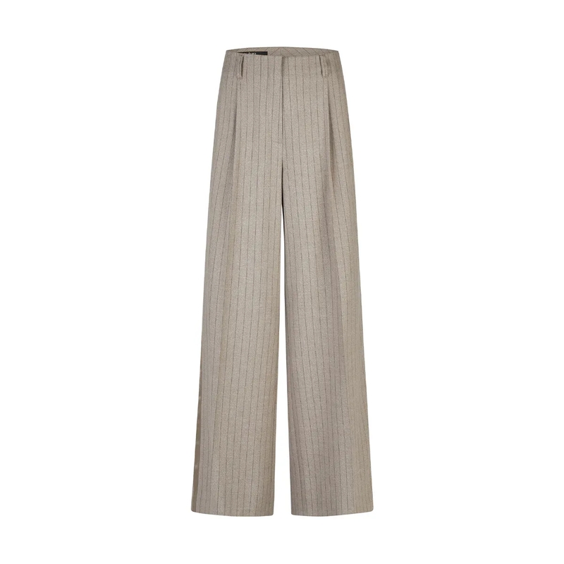 Marc Aurel Anzugshose Hose- angeschnittener Bund- Nahttaschen- Bügel beige