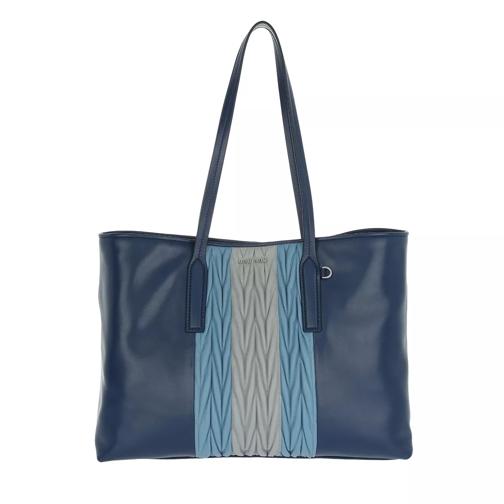 Miu Miu Shopping Bag Soft Calf/Nappa Bluette Boodschappentas